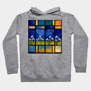 Texas Bluebonnets Stained Glass Hoodie